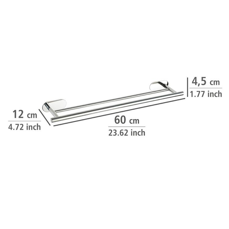 Produktbild: Turbo-Loc&reg; Badetuchstange Mod. Orea Duo Shine, 60 cm, Befestigen ohne bohren