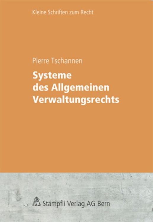 Produktbild: Systeme des Allgemeinen Verwaltungsrechts