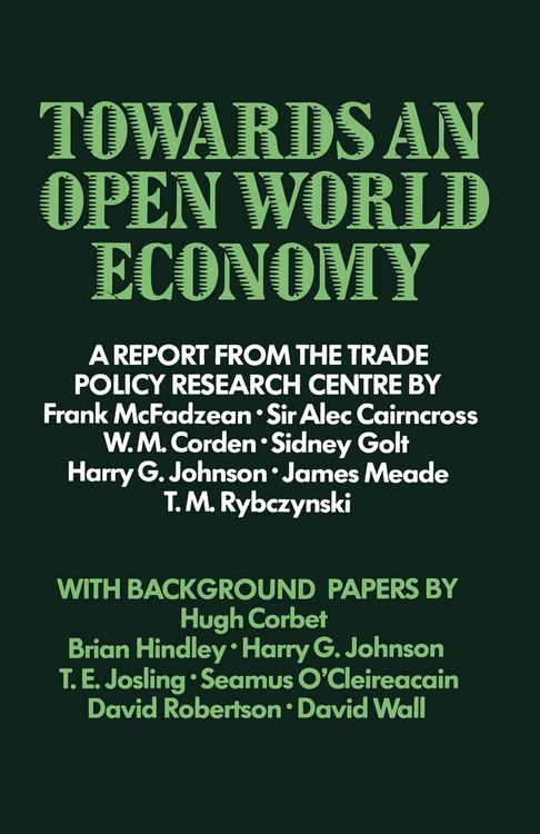 Produktbild: Towards an Open World Economy