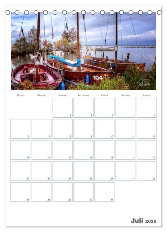 Produktbild: Am Steinhuder Meer / Planer (Tischkalender 2026 DIN A5 hoch), CALVENDO Monatskalender