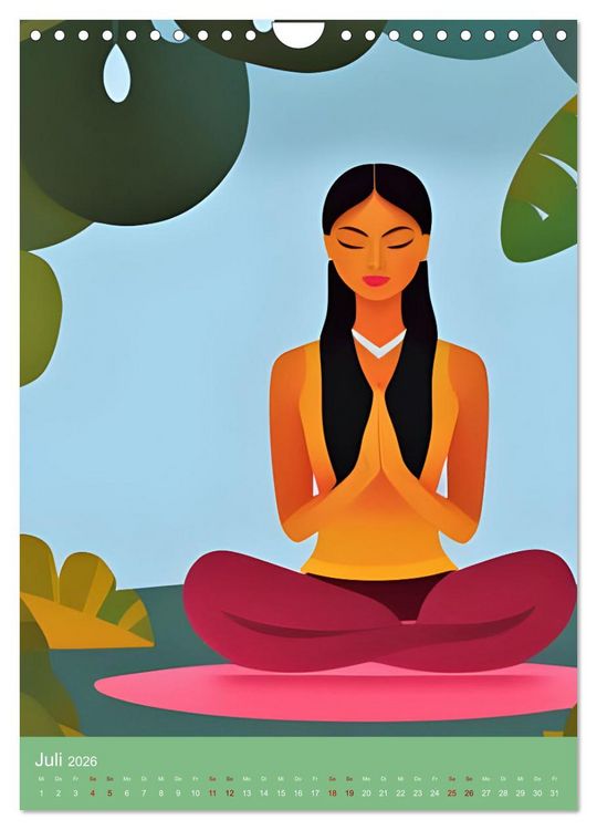 Produktbild: Meditation verbindet (Wandkalender 2026 DIN A4 hoch), CALVENDO Monatskalender