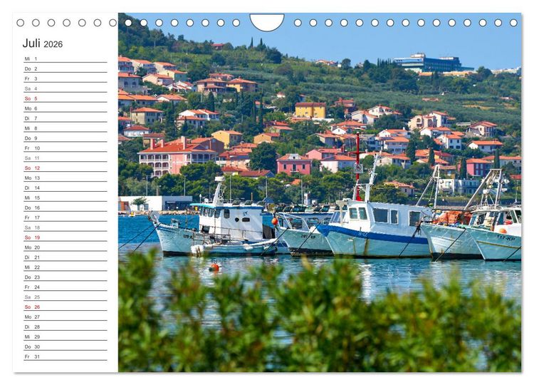 Produktbild: Koper - Slowenien Kalender (Wandkalender 2026 DIN A4 quer), CALVENDO Monatskalender