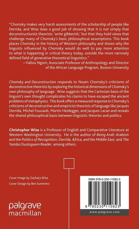 Produktbild: Chomsky and Deconstruction