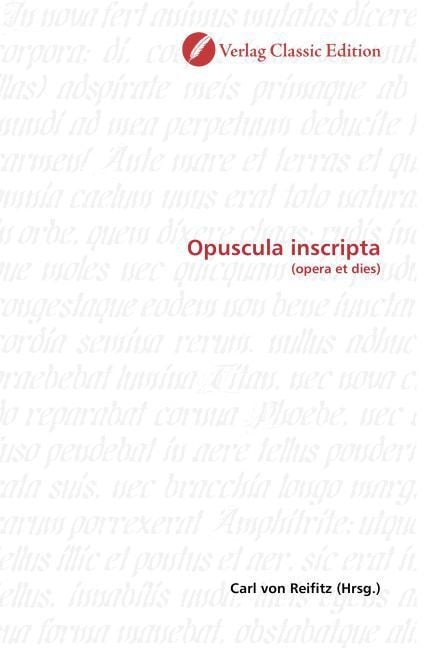 Produktbild: Opuscula inscripta