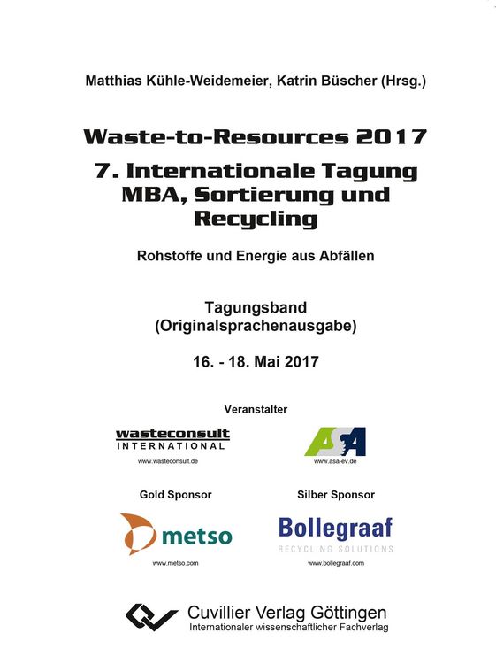 Produktbild: Waste-to-Resources 2017