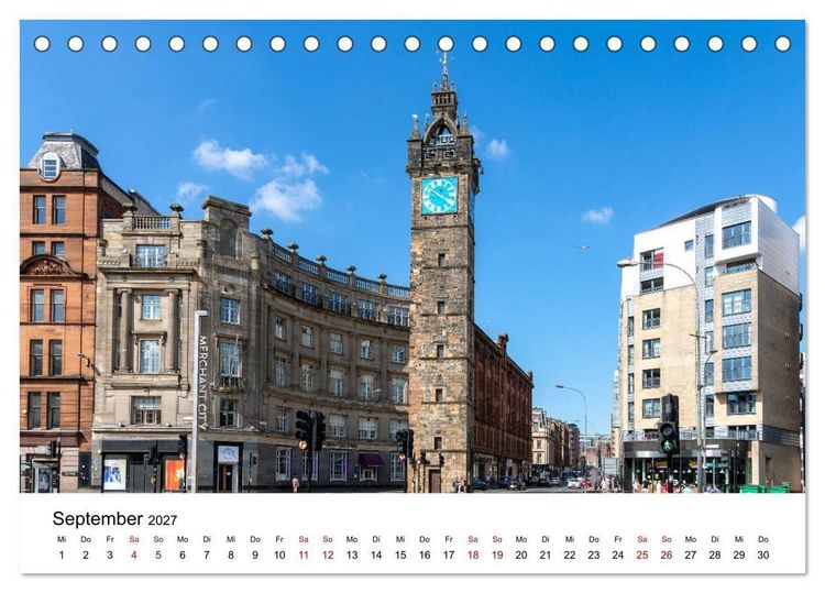 Produktbild: Faszination Glasgow (Tischkalender 2027 DIN A5 quer), CALVENDO Monatskalender