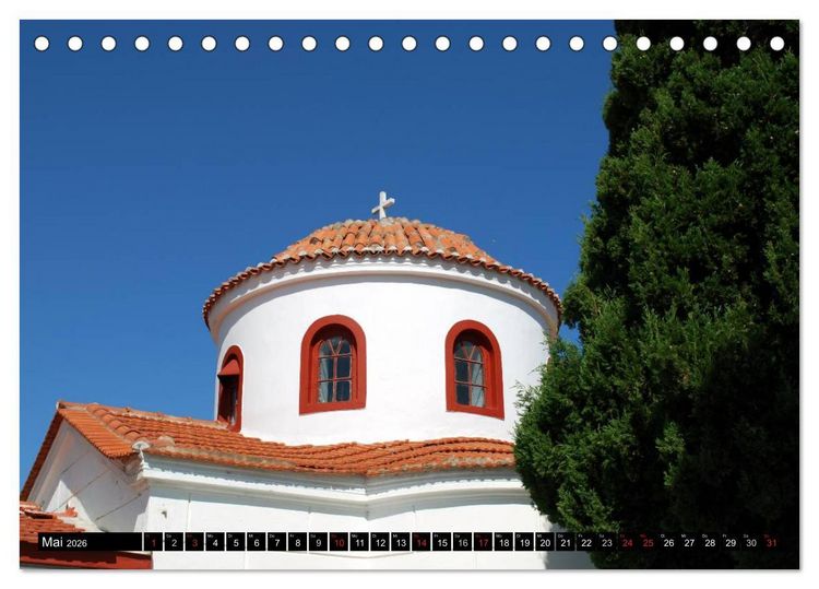 Produktbild: Skiathos Skopelos und Alonissos Griechenland (Tischkalender 2026 DIN A5 quer), CALVENDO Monatskalender