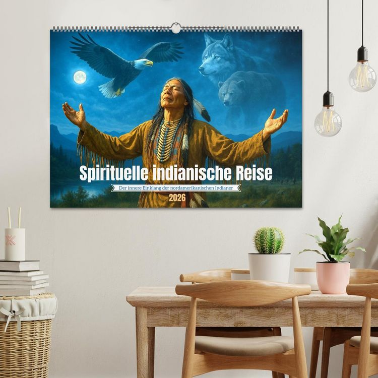 Produktbild: Spirituelle indianische Reise (Wandkalender 2026 DIN A2 quer), CALVENDO Monatskalender