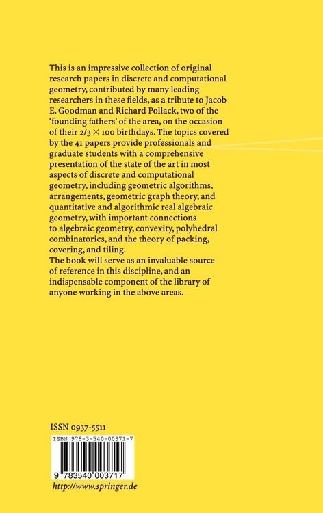 Produktbild: Discrete and Computational Geometry