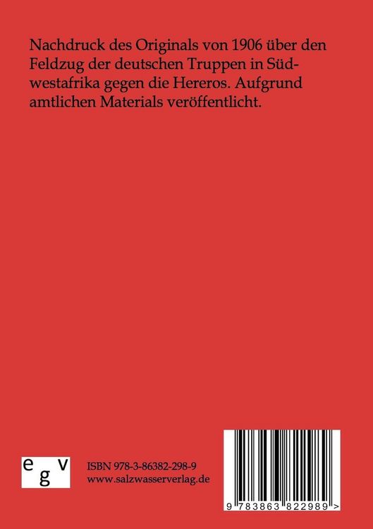 Produktbild: Die K&auml;mpfe der deutschen Truppen in S&uuml;dwestafrika