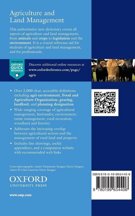 Produktbild: Dictionary of Agriculture and Land Management