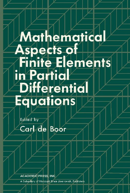 Produktbild: Mathematical Aspects of Finite Elements in Partial Differential Equations