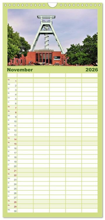 Produktbild: Familienplaner 2026 - Bochum mit 5 Spalten (Wandkalender, 21 x 45 cm) CALVENDO