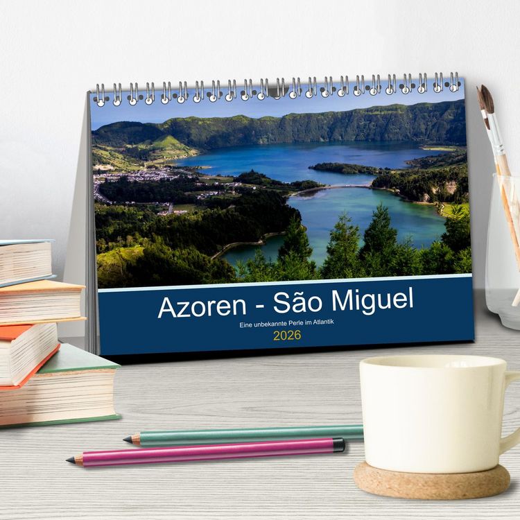 Produktbild: Azoren - S&atilde;o Miguel (Tischkalender 2026 DIN A5 quer), CALVENDO Monatskalender