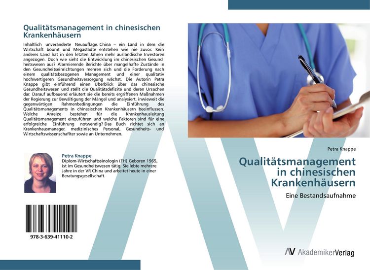 Produktbild: Qualit&auml;tsmanagement in chinesischen Krankenh&auml;usern