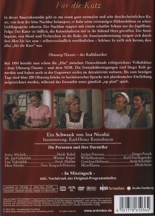 Produktbild: Ohnsorg Theater - F&uuml;r die Katz