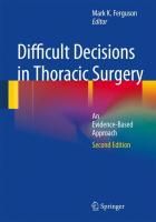Produktbild: Difficult Decisions in Thoracic Surgery