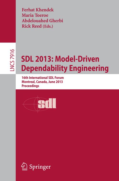 Produktbild: SDL 2013: Model Driven Dependability Engineering