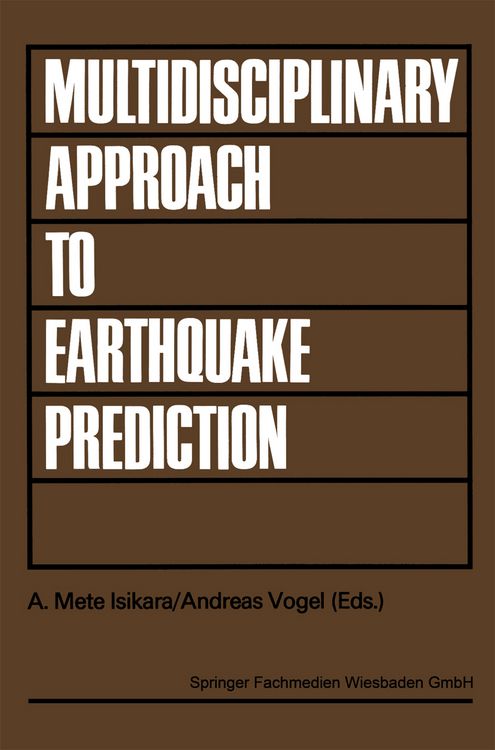Produktbild: Multidisciplinary Approach to Earthquake Prediction