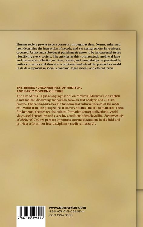 Produktbild: Crime and Punishment in the Middle Ages and Early Modern Age