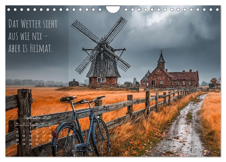 Produktbild: Moin Moin ist schon gesabbel - Norddeutscher Spr&uuml;che-Kalender (Wandkalender 2027 DIN A4 quer), CALVENDO Monatskalender