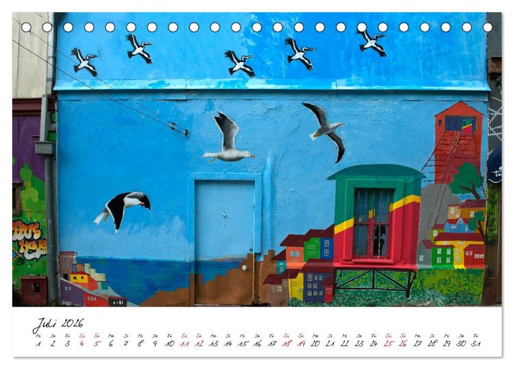 Produktbild: Die Farben von Valpara&iacute;so (Tischkalender 2026 DIN A5 quer), CALVENDO Monatskalender