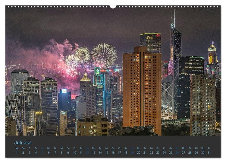 Produktbild: Hong Kong - Skylines (Wandkalender 2026 DIN A2 quer), CALVENDO Monatskalender