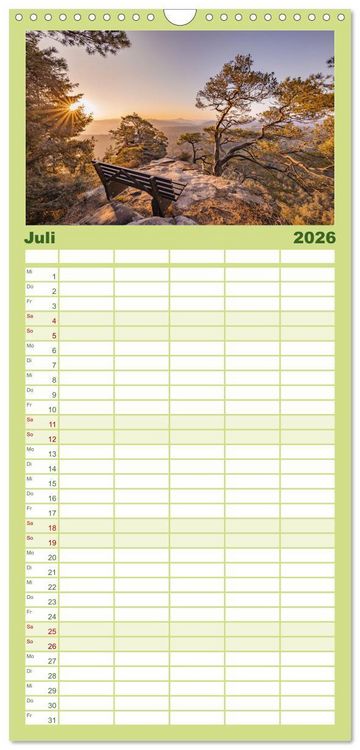 Produktbild: Familienplaner 2026 - Naturparadies Pf&auml;lzerwald mit 5 Spalten (Wandkalender, 21 x 45 cm) CALVENDO