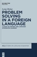 Produktbild: Problem Solving in a Foreign Language