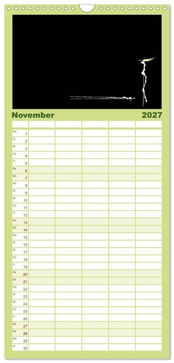 Produktbild: Familienplaner 2027 - Minimalistisch mit 5 Spalten (Wandkalender, 21 x 45 cm) CALVENDO