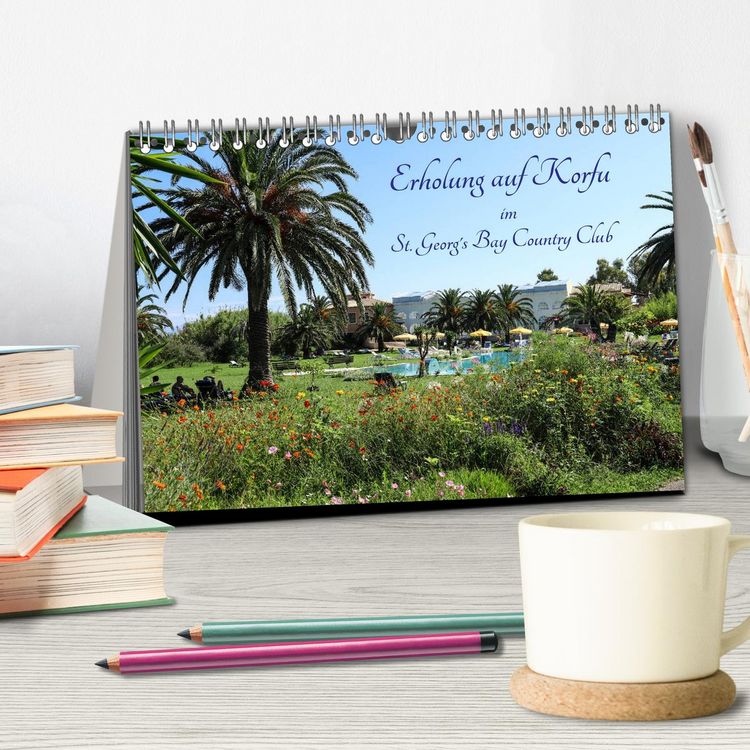 Produktbild: Erholung auf Korfu im St. Georg's Bay Country Club (Tischkalender 2026 DIN A5 quer), CALVENDO Monatskalender