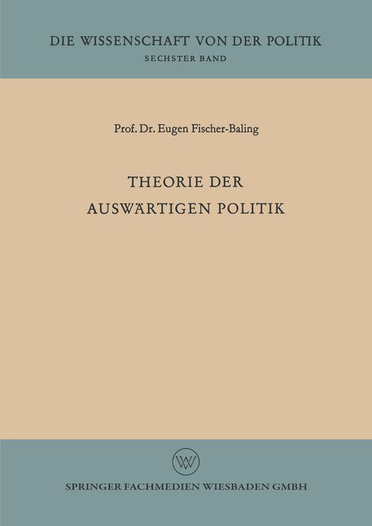 Produktbild: Theorie der ausw&auml;rtigen Politik