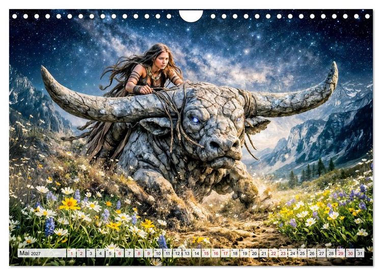 Produktbild: Sternzeichen - Die M&auml;chte des Tierkreises (Wandkalender 2027 DIN A4 quer), CALVENDO Monatskalender