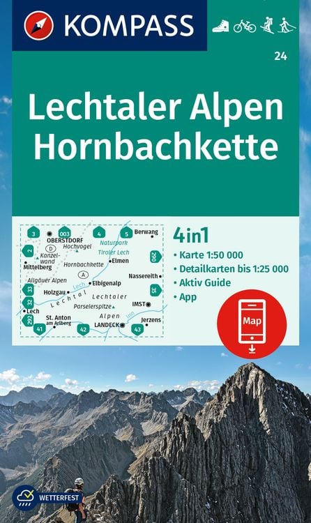 Bild vom Artikel KOMPASS Wanderkarte 24 Lechtaler Alpen, Hornbachkette 1:50.000 vom Autor 