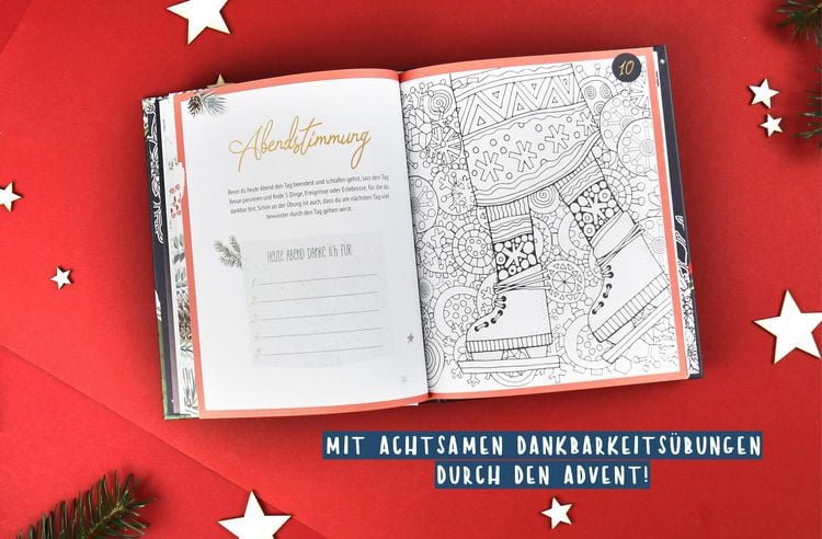 Produktbild: Mein Adventskalender-Buch zum Ausmalen: Colorful Christmas