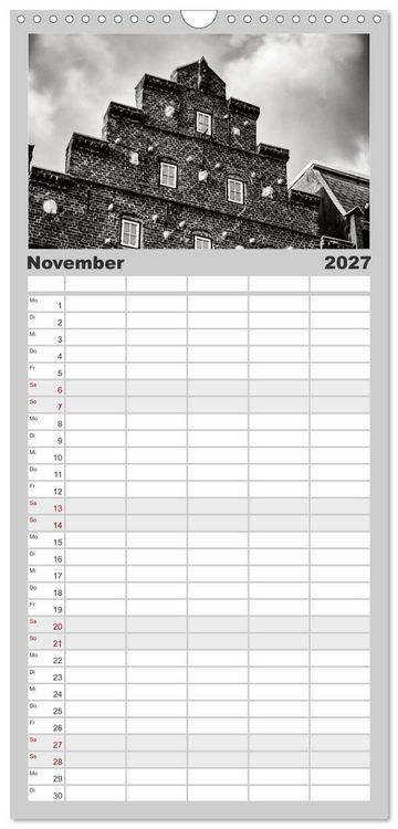 Produktbild: Familienplaner 2027 - Ein Blick auf Husum mit 5 Spalten (Wandkalender, 21 x 45 cm) CALVENDO
