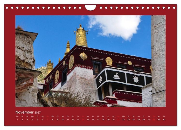 Produktbild: Tibet - Auf dem Dach der Welt (Wandkalender 2027 DIN A4 quer), CALVENDO Monatskalender