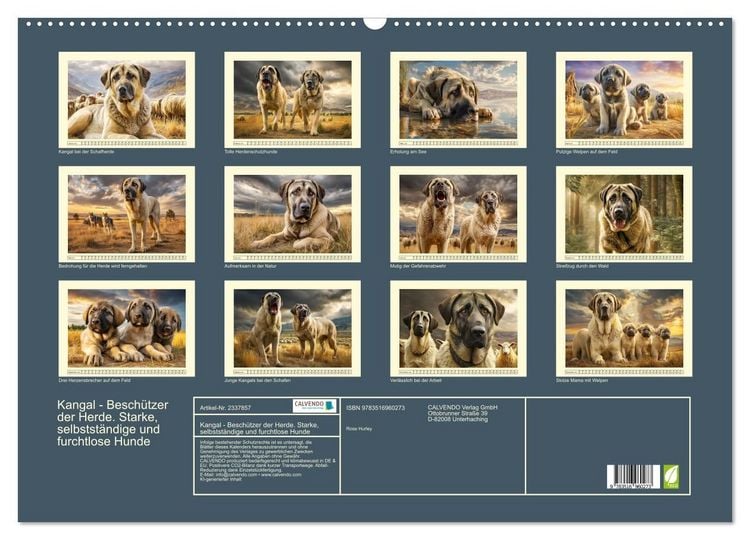 Produktbild: Kangal - Besch&uuml;tzer der Herde. Starke, selbstst&auml;ndige und furchtlose Hunde (Wandkalender 2027 DIN A2 quer), CALVENDO Monatskalender