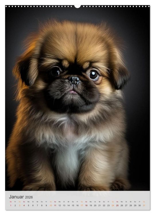 Produktbild: Zauberhafte Hundebabys (Wandkalender 2026 DIN A2 hoch), CALVENDO Monatskalender