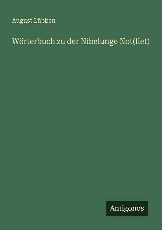Produktbild: W&ouml;rterbuch zu der Nibelunge Not(liet)