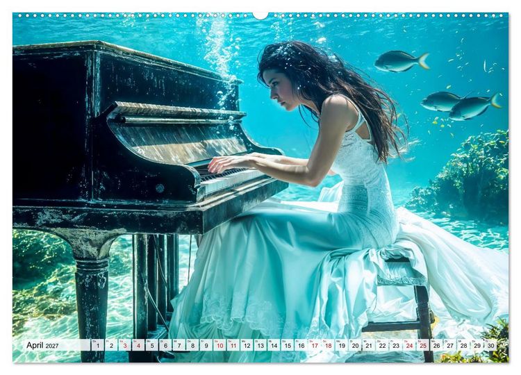 Produktbild: Trash The Dress - Brautshooting mit Action (hochwertiger Premium Wandkalender 2027 DIN A2 quer), Kunstdruck in Hochglanz
