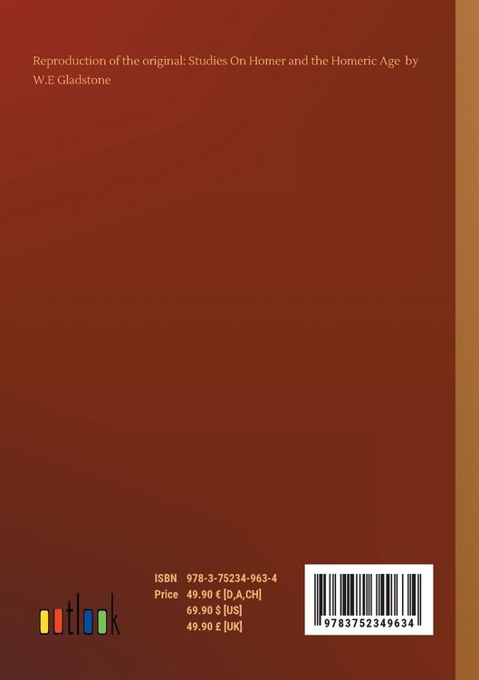 Produktbild: Studies On Homer and the Homeric Age