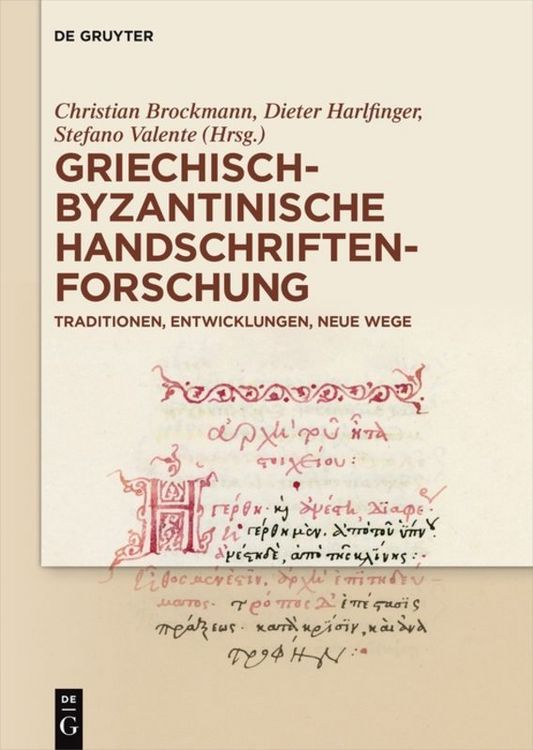 Produktbild: Griechisch-byzantinische Handschriftenforschung