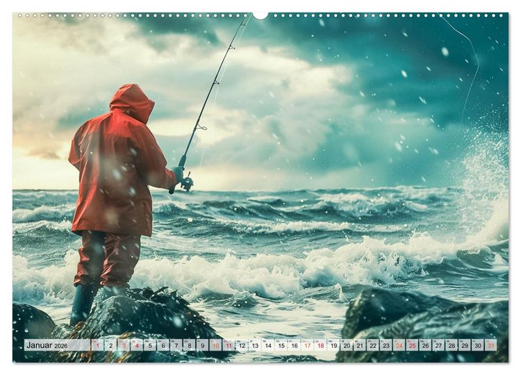 Produktbild: Angeln und Fischen Impressionen (hochwertiger Premium Wandkalender 2026 DIN A2 quer), Kunstdruck in Hochglanz