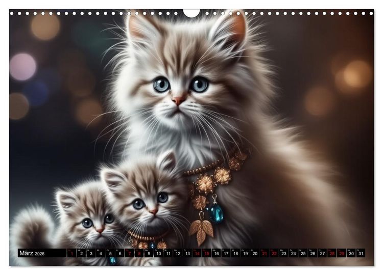 Produktbild: Katzenmomente (Wandkalender 2026 DIN A3 quer), CALVENDO Monatskalender