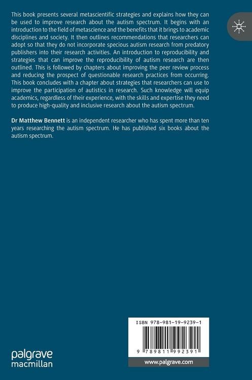 Produktbild: Applying Metascientific Principles to Autism Research
