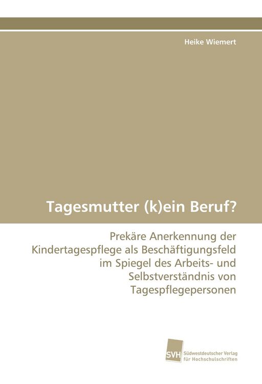 Produktbild: Tagesmutter (k)ein Beruf?
