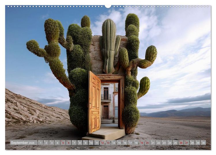 Produktbild: Kaktuswelten. Fantasie in Gr&uuml;n und Dorn (Wandkalender 2026 DIN A2 quer), CALVENDO Monatskalender