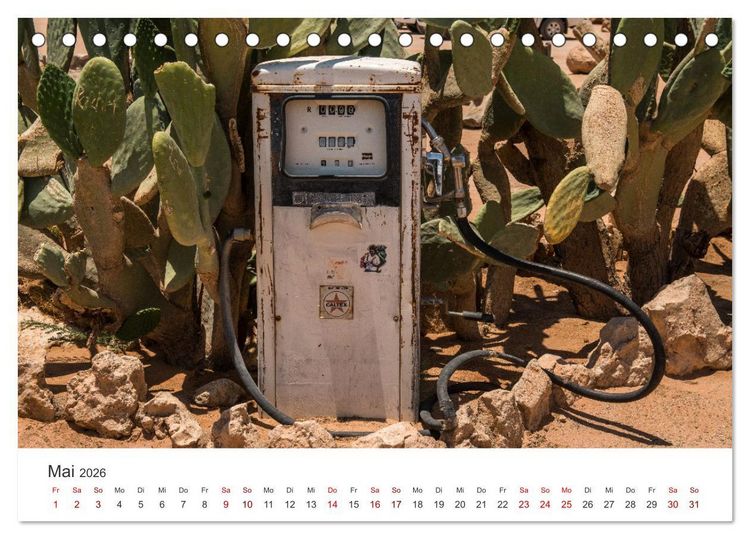 Produktbild: Solitaire Alte verlassene Autos in der namibischen W&uuml;ste (Tischkalender 2026 DIN A5 quer), CALVENDO Monatskalender