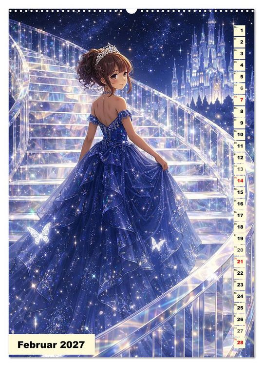 Produktbild: Prinzessinnen auf der Treppe (hochwertiger Premium Wandkalender 2027 DIN A2 hoch), Kunstdruck in Hochglanz